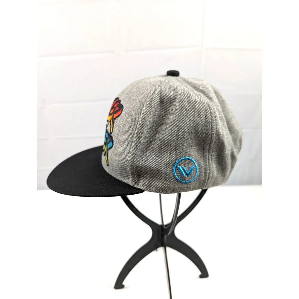 Never Bummer Hat Cap Adjustable SnapBack One Size Youth Gray Surfing‎ Surfer